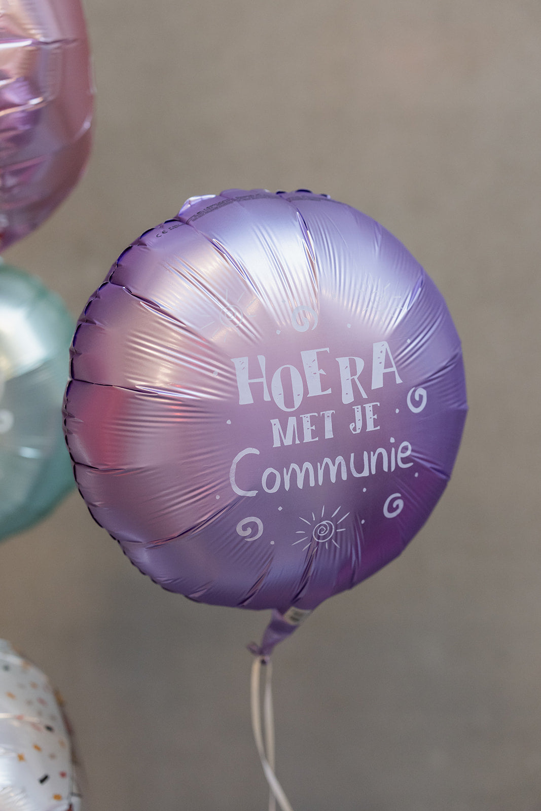 Folieballon "Hoera Met Je Communie" - lila