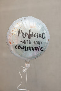 Folieballon "Proficiat Met Je Eerste Communie" - munt