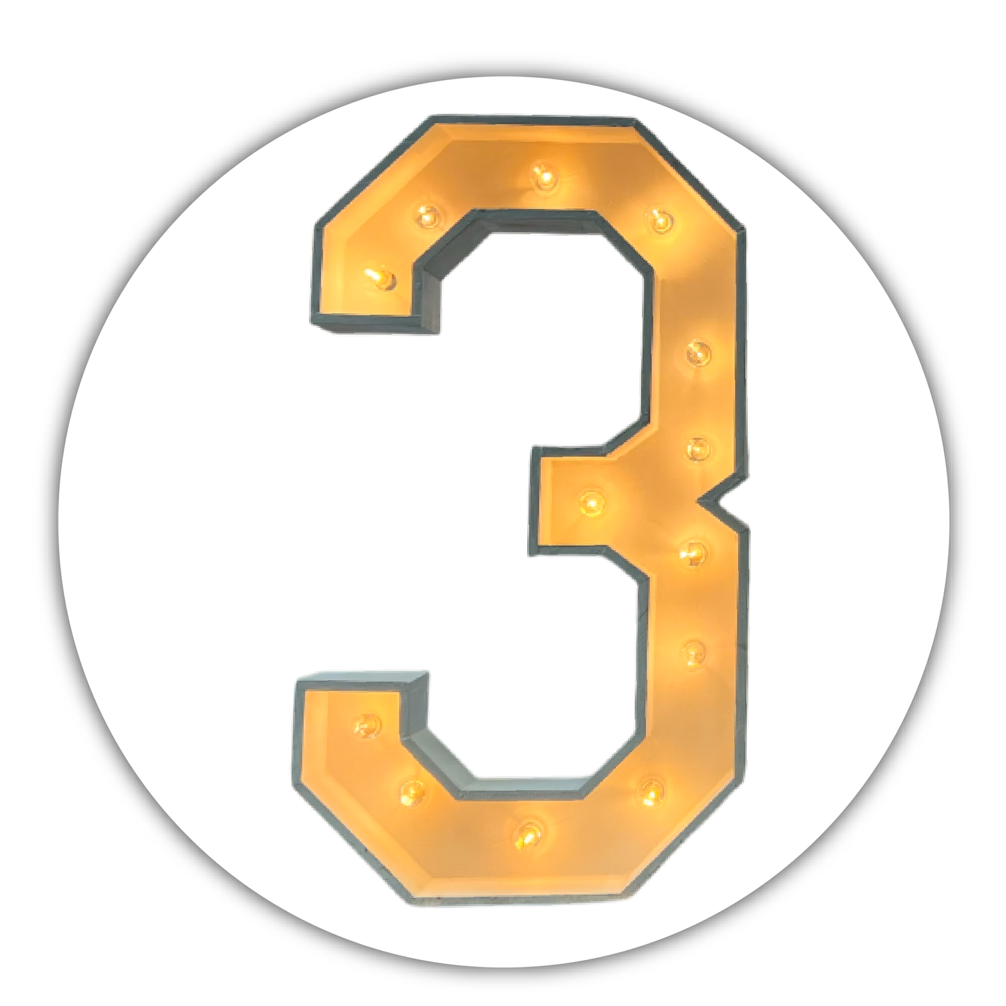 Lichtcijfer "3"