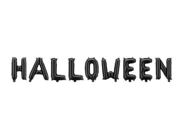 Letterballon "Halloween" - zwart