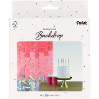 Backdrop "Dazzling in Pink" cirkel - 80 x 170cm