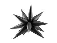 Folieballon stervorm 3D - zwart - 95cm