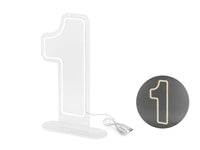 Neon LED - Cijfer "1" - wit