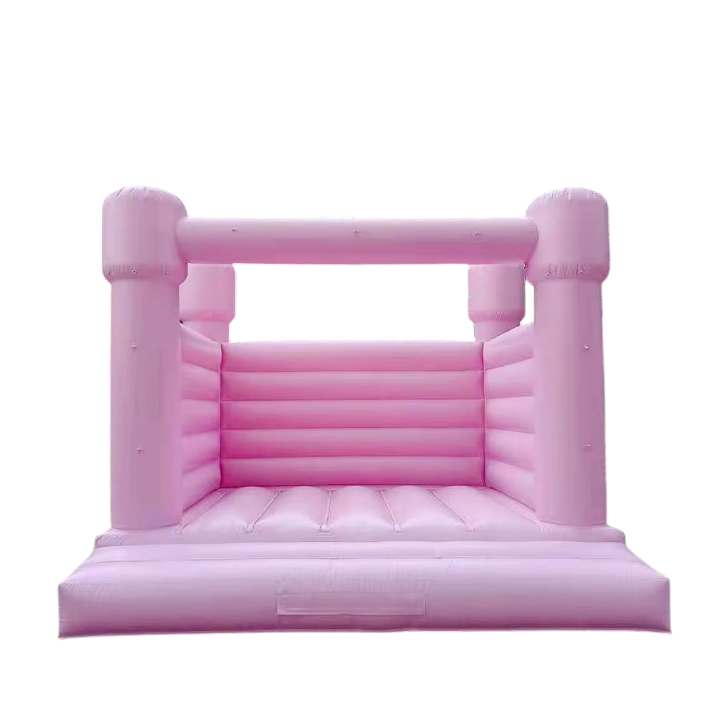 Springkasteel - pastelroze (beschikbaar vanaf augustus)
