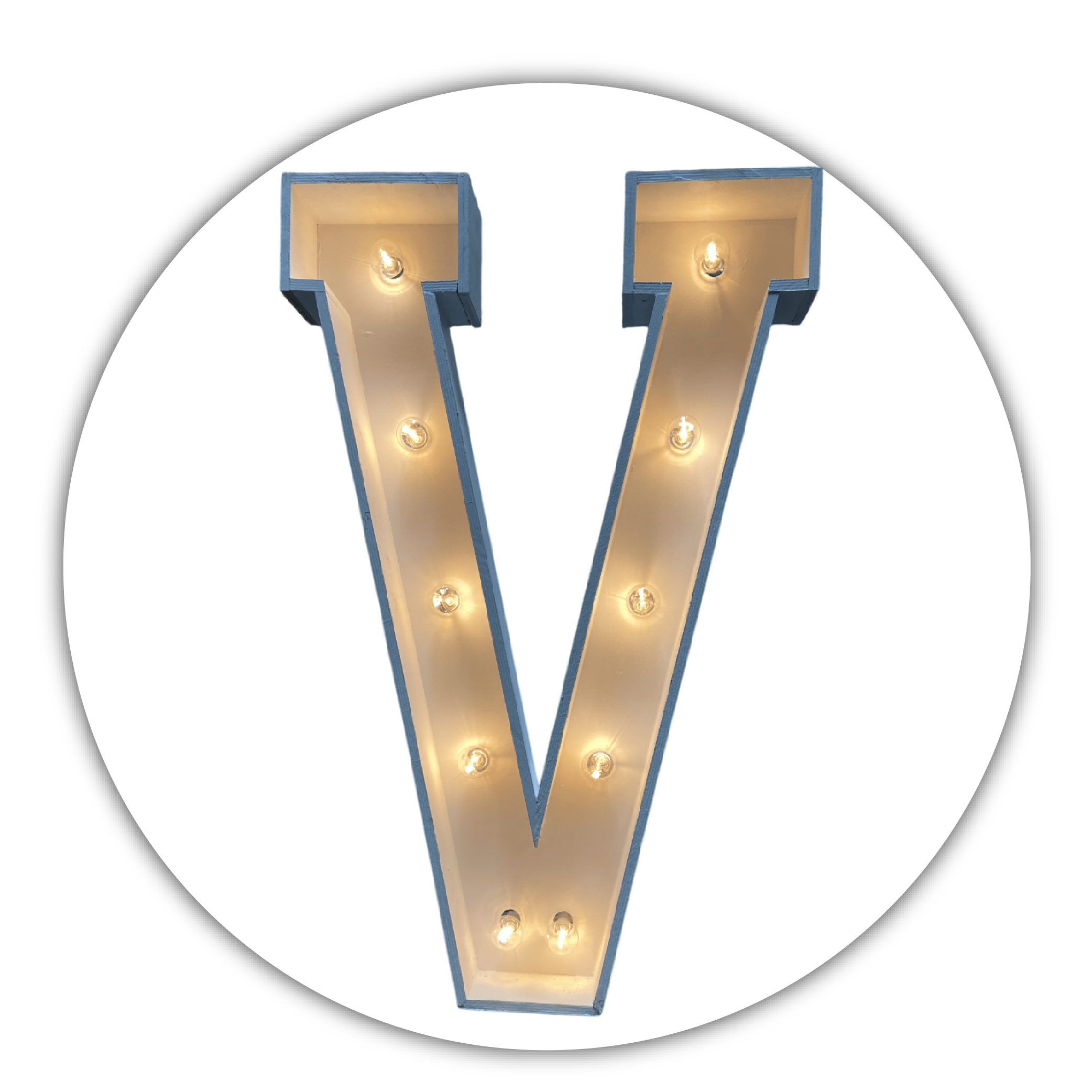 Lichtletter "V"