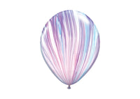 Latex ballon 5 stuks - marble roze blauw