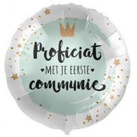 Folieballon "Proficiat Met Je Eerste Communie" - munt