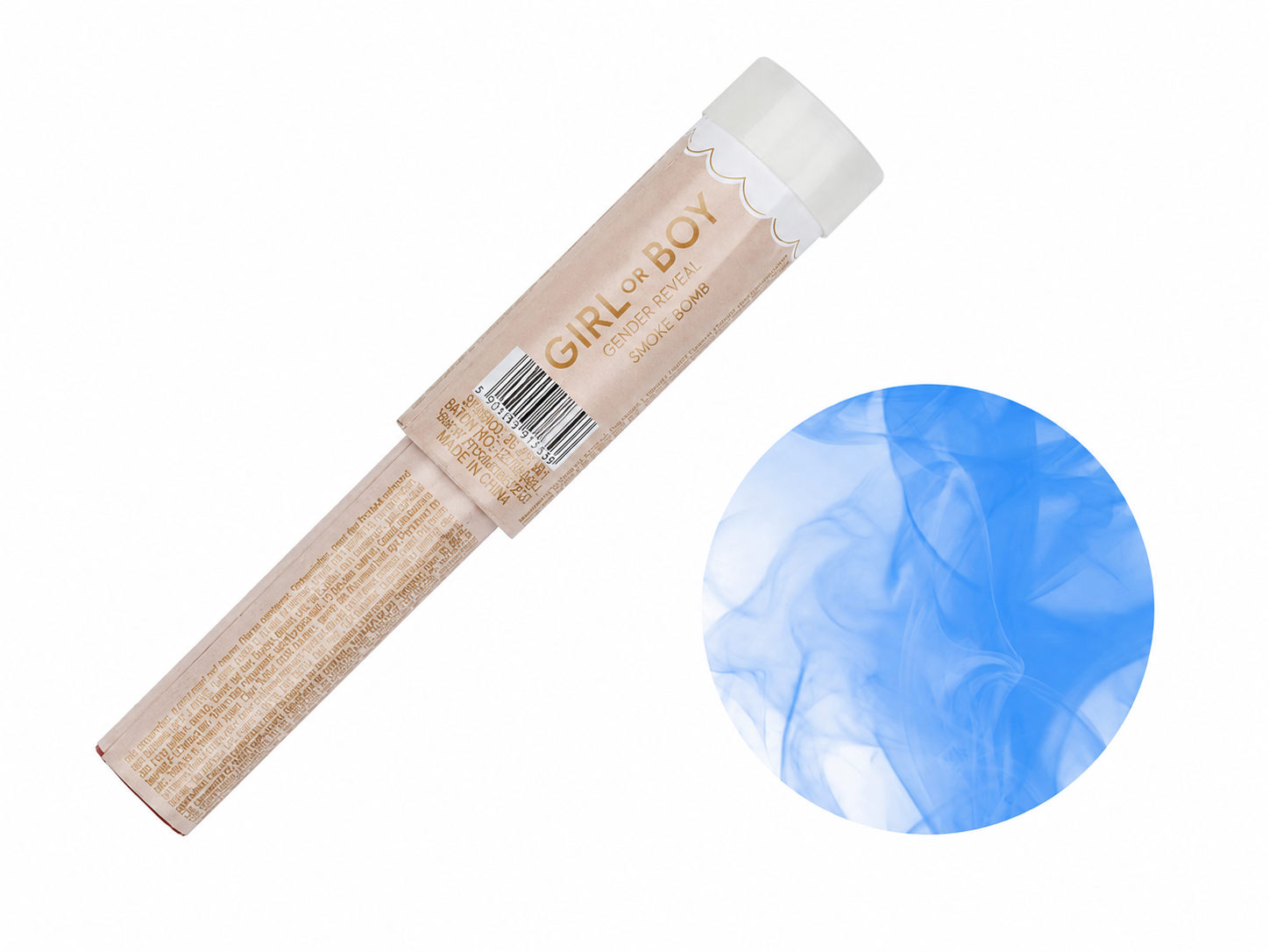 Gender reveal rookbommen - blauw (5st)