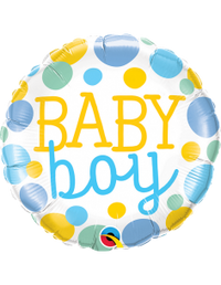Folieballon "Baby Boy" stippen
